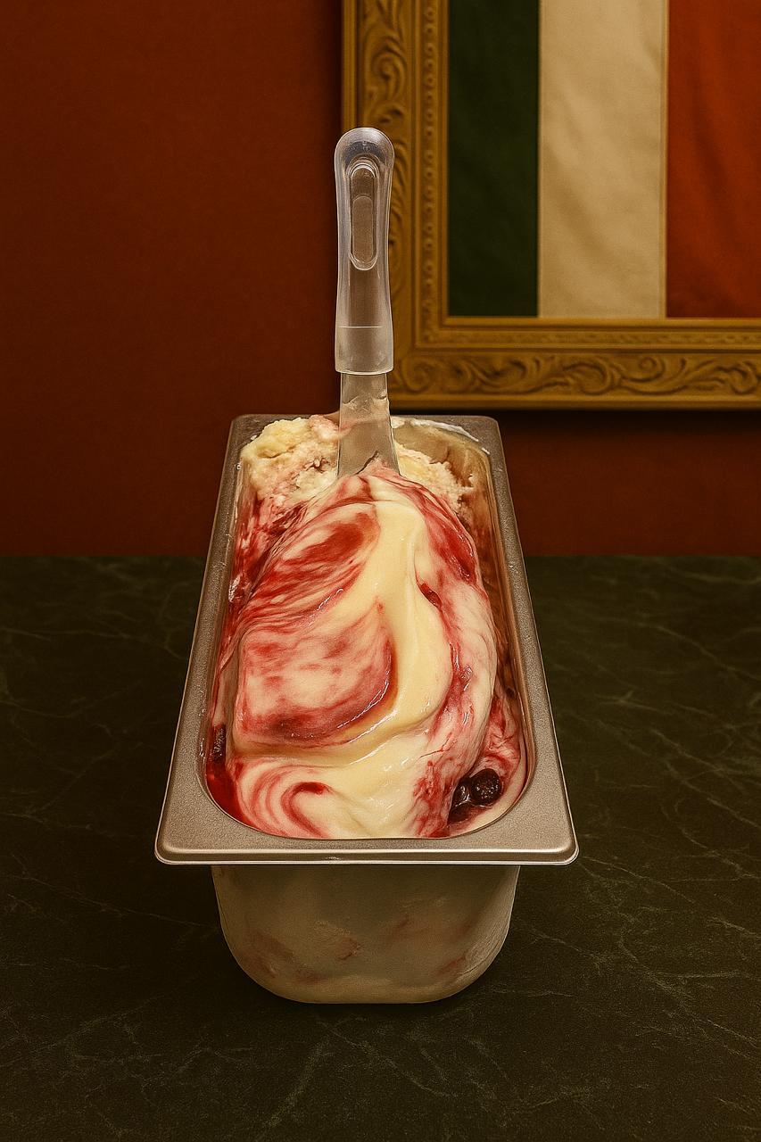 Gelato sabor Yogurt Frutos Rojos