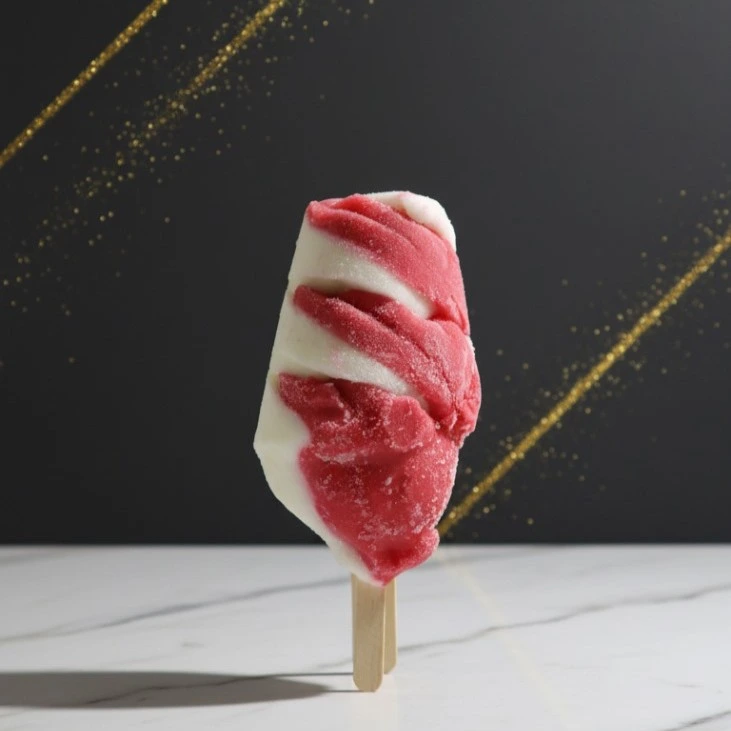 Helado Combinado de Mora y Vainilla en paleta