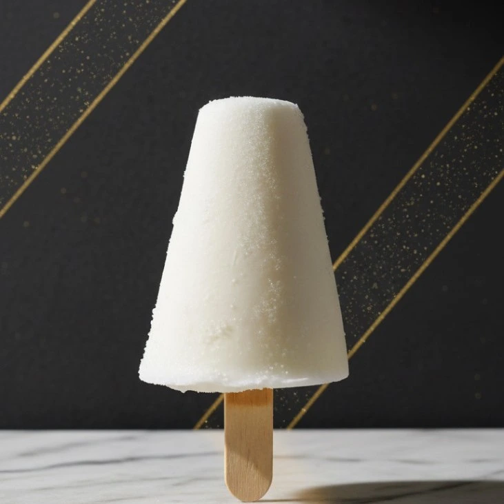 Helado de coco en paleta