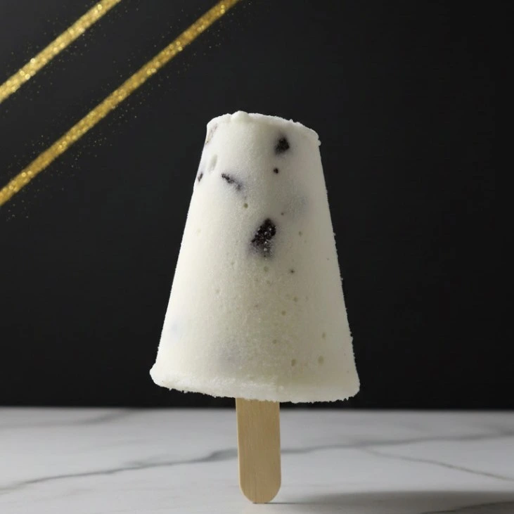 Helado de ron con pasas en paleta